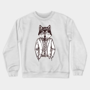 Wolf Hipster Crewneck Sweatshirt